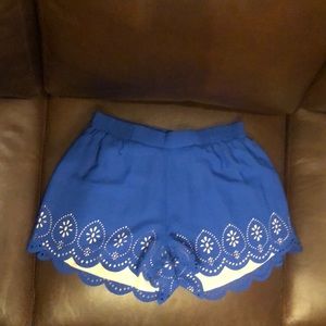 Lace cutout dress shorts